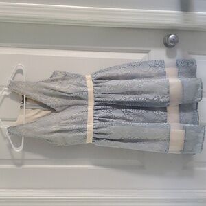 Luvposh Blue & Cream Dress, sz M